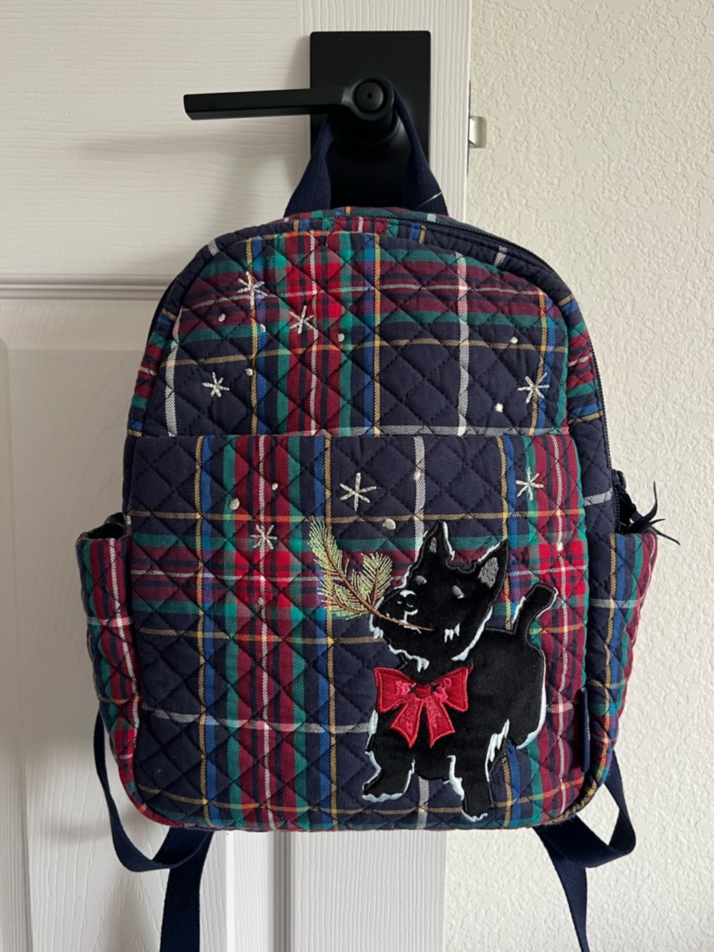 Vera Bradley Quilted Plaid Scottie Dog Backpack